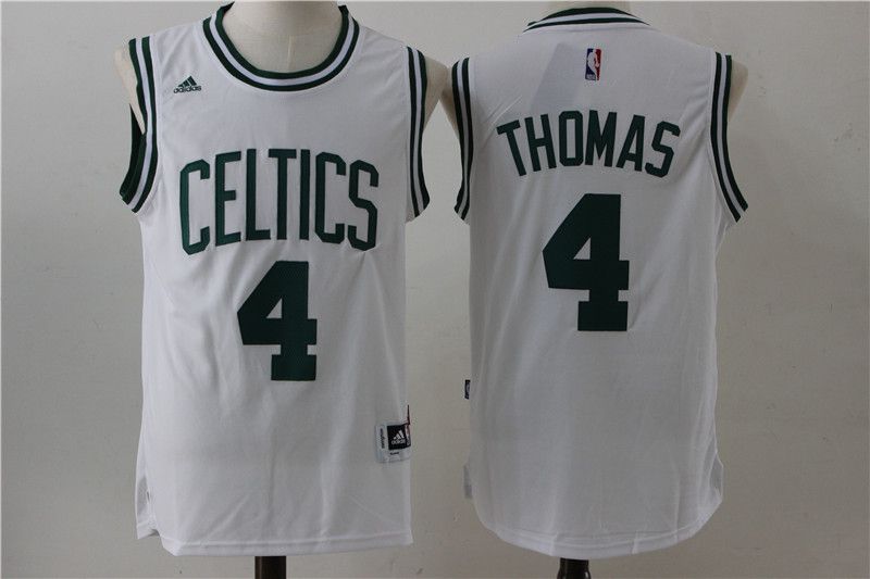 Men Boston Celtics #4 Thomas White Adidas NBA Jersey->boston celtics->NBA Jersey